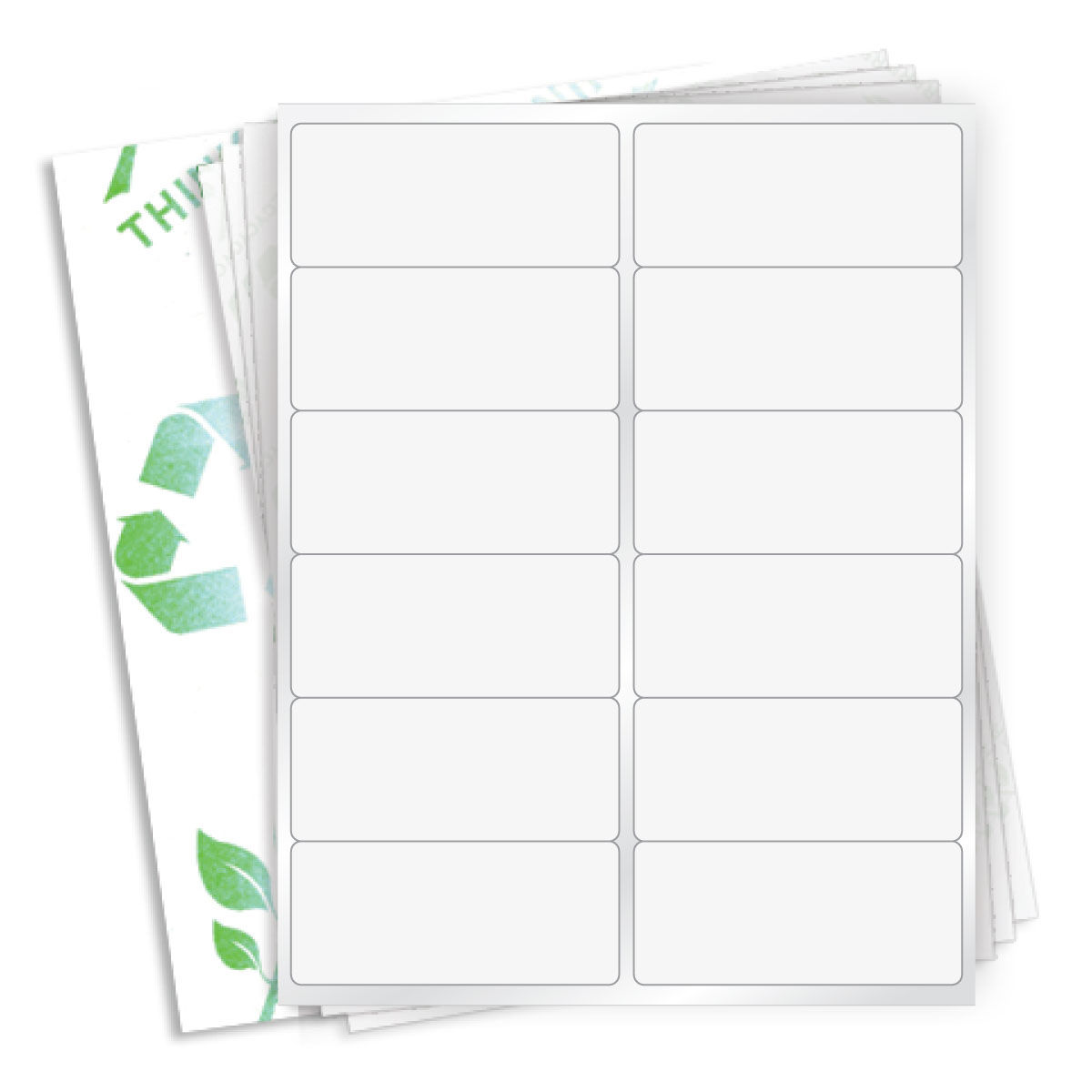 4” x 1.75”  (12 Label/Sheet) Case of 1000 Sheets