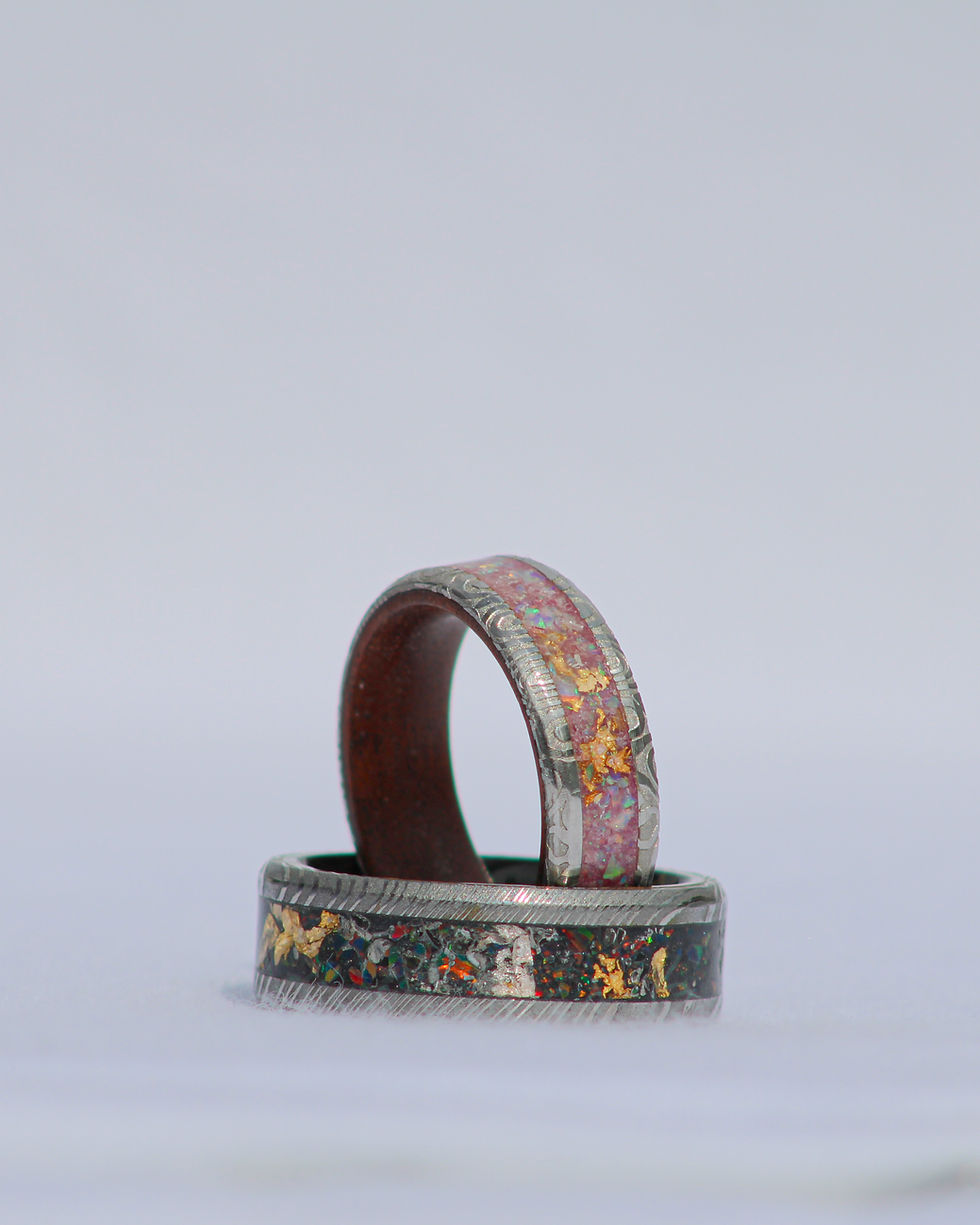 Thumbnail: Hades and Persephone Wedding Ring Set