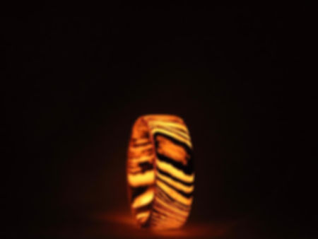 Twist Damascus Glow Ring