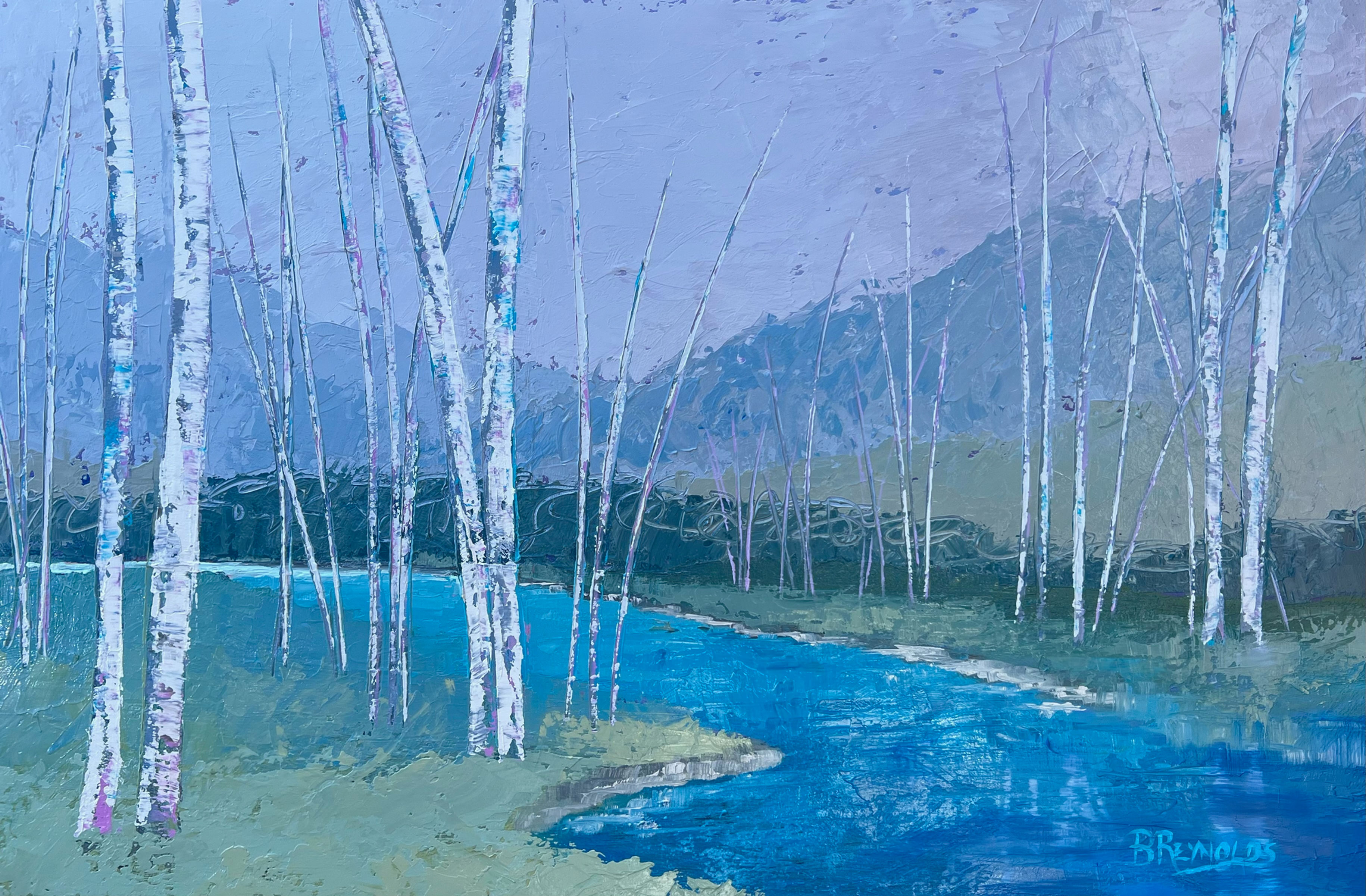 Blue River with Aspens