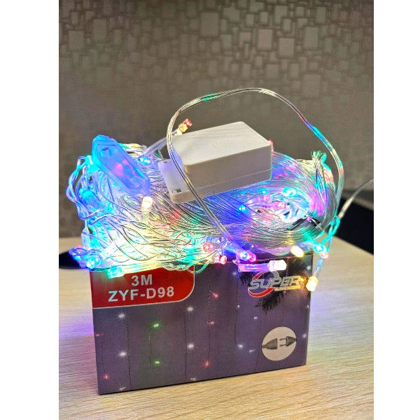 Thumbnail: ZYF-D98 RGB 3m Across × 70cm x 38cm LED Fairy Curtain Light With Tail Plug