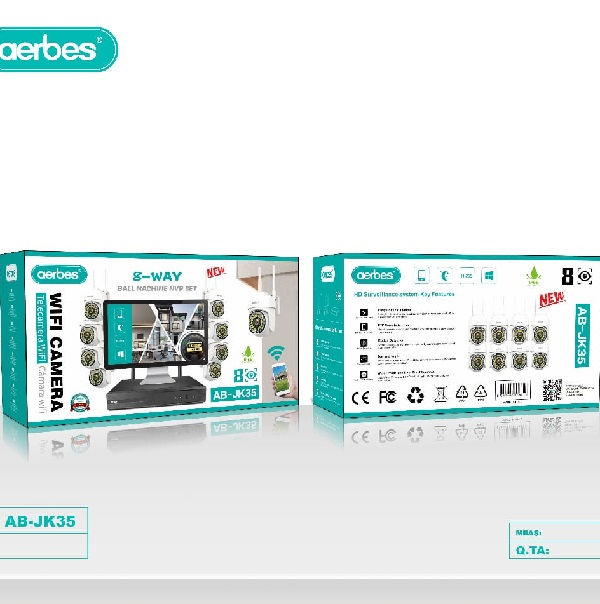 Thumbnail: Aerbes AB-JK35 Ball Machine 8 Camera NVR Set 8 Channel