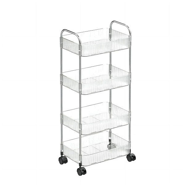 JG20375450 4 Tier Acrylic Trolley 38cm x 27cm x 85cm