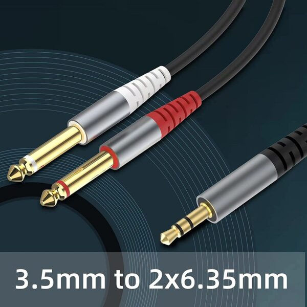 Thumbnail: Wolulu AS-51178 Male 3.5mm To Dual Male 6.35mm Audio Cable 1.5m