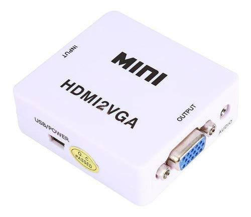 Thumbnail: Treqa HDV-551 HDMI to VGA Converter Adapter With Audio Connector 1080P