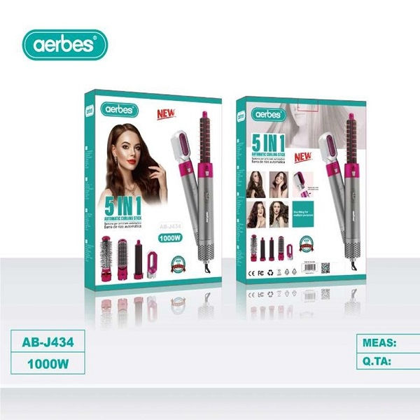 Thumbnail: Aerbes AB-J434 1000W 5 in 1 Hair Dryer
