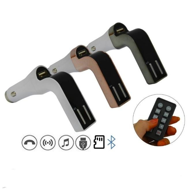 Thumbnail: 590 Bluetooth MP3 FM Transmitter Hands-free Car Kit Charger with Remote