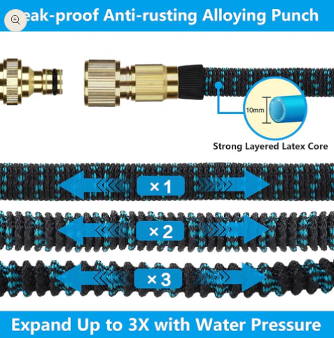 Thumbnail: JG115-30M Expandable Hose Pipe, No-Kink With 10 Function Spray Nozzle