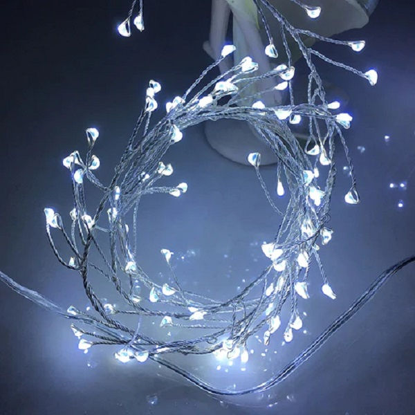 ZYF-96 Copper Wire Fairy Light 100LED White 220V 8 Mode Settings 3m