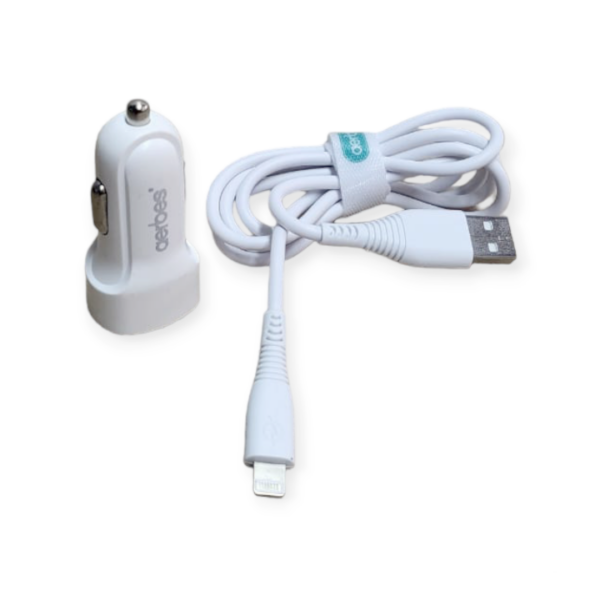 Thumbnail: Aerbes AB-Q538i Dual USB Car Charger With iPhone Cable