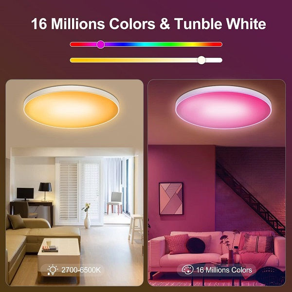 Thumbnail: Aerbes AB-XD69 24W Wifi Dimming RGB+CCT Ceiling Light With Tuya App 800lmn