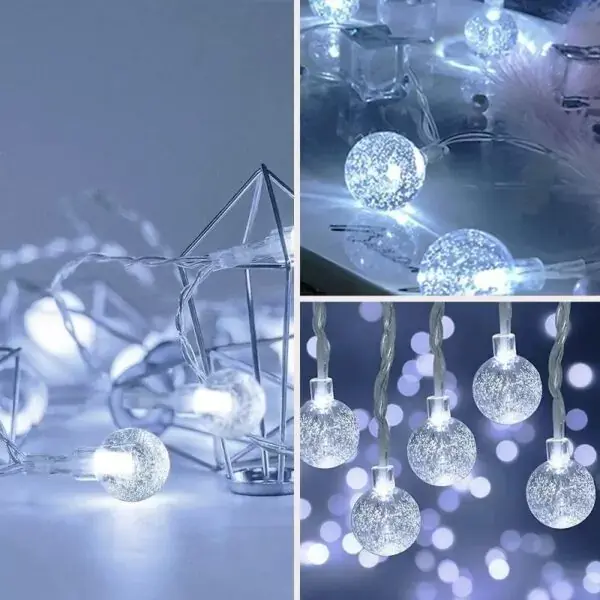 Thumbnail: ZYF-45 Bubble Ball LED Fairy String Light With Tail Plug Extension 5m White