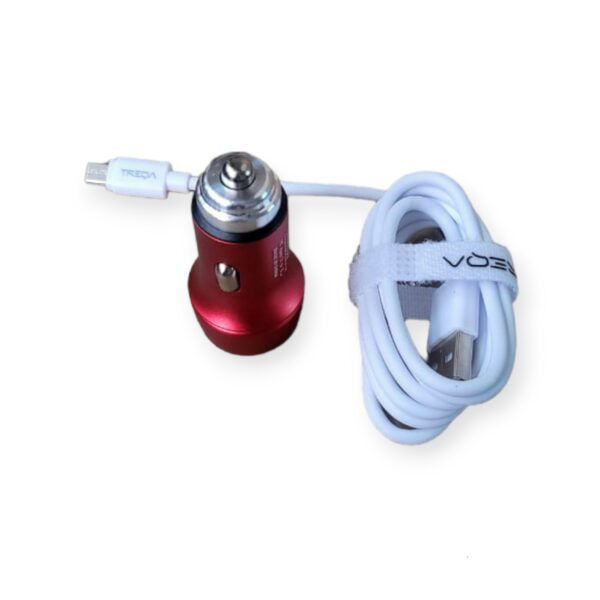 Thumbnail: Treqa CS-218-V8  Dual 3.1A USB Smart Car Charger With Micro USB Cable