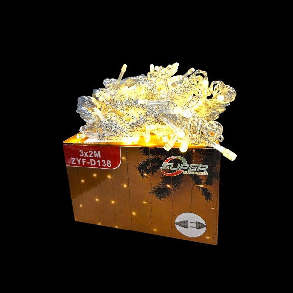 Thumbnail: SE ZYF-D138 Warm White 3m x 2m LED Fairy Light Curtain