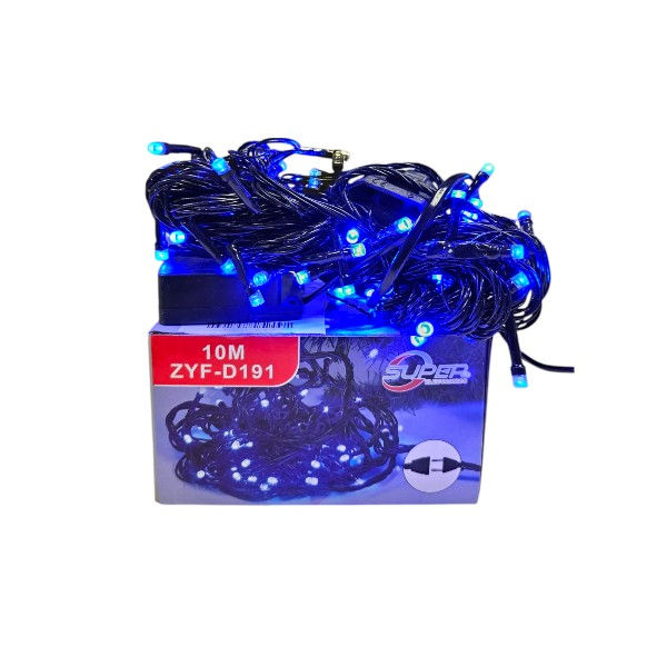 Thumbnail: ZYF-D191 Blue 10M LED Inter-Connecting Black Cable Fairy Light