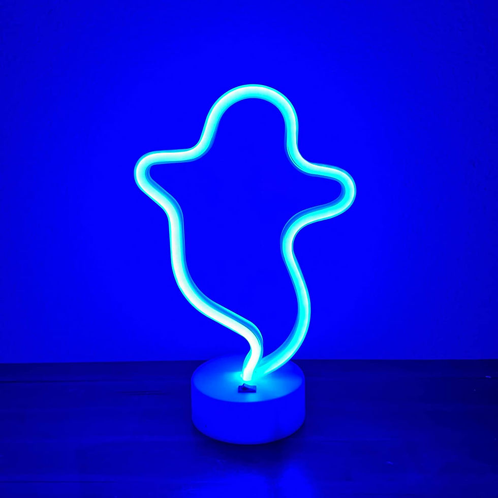 B-25 USB DC Cable Or Battery Operated Ghost Neon Lamp With Base