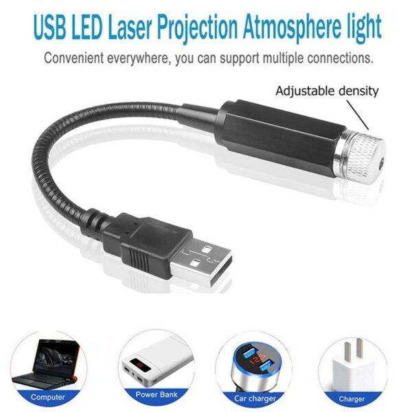 Thumbnail: JG20375383 Portable USB Starry Projector LED Car Interior Laser Light