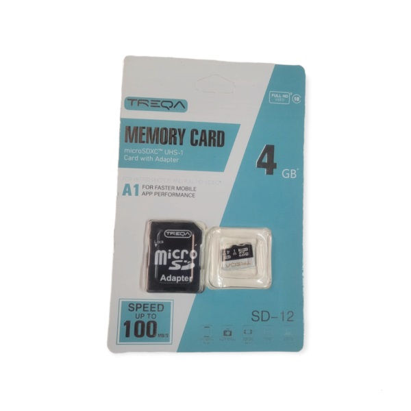 Thumbnail: Treqa SD-12-4GB Micro SD Memory Card with SD Adapter