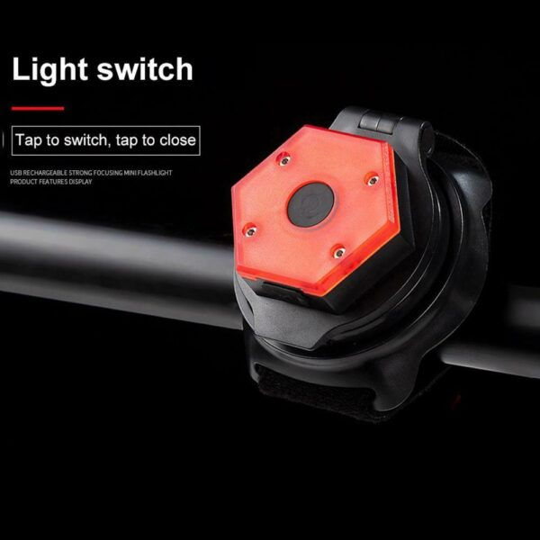 Thumbnail: Aerbes AB-ZX14 Bicycle Rearview Mirror Warning Light With Mirror