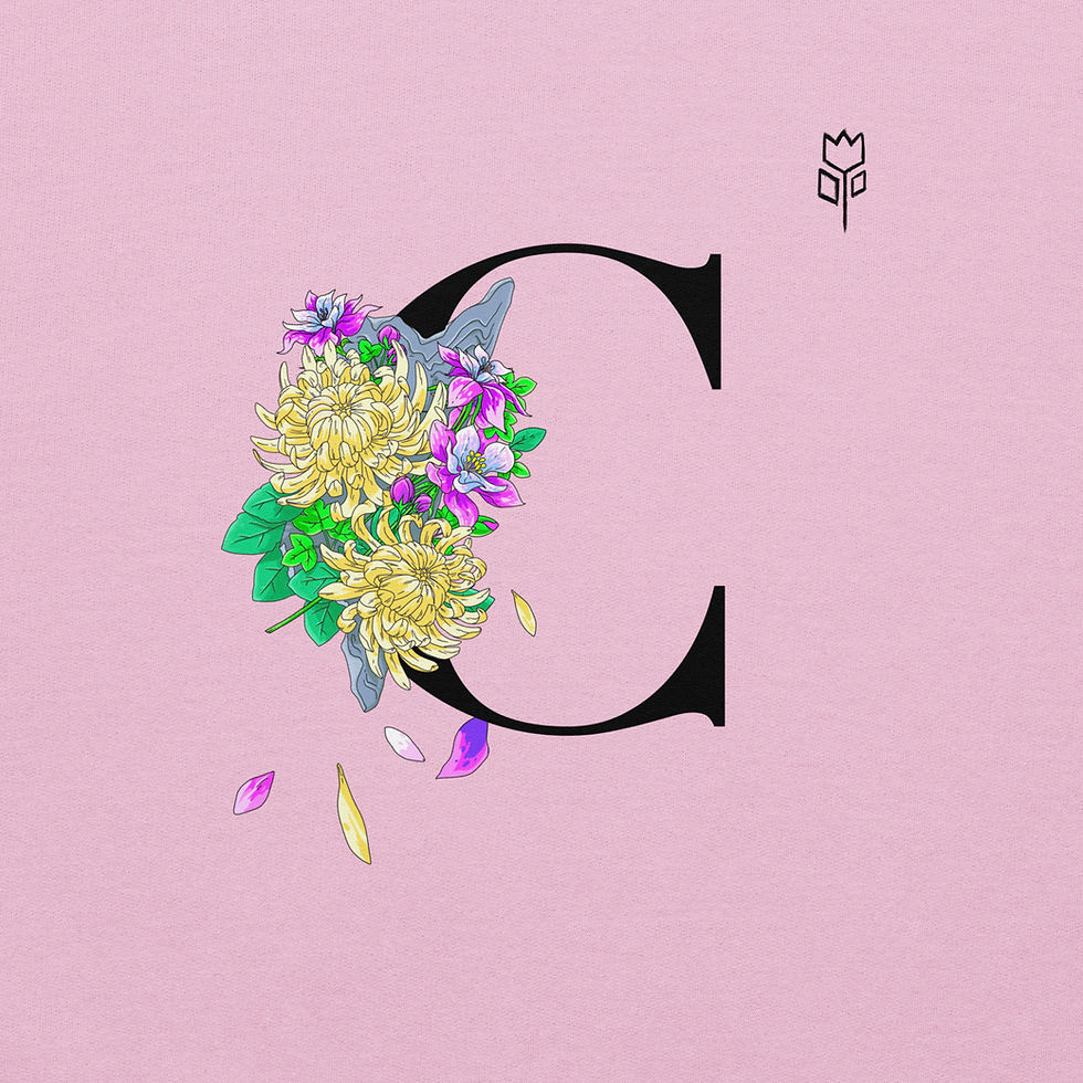 Thumbnail: Floral Letter Sweatshirt - C