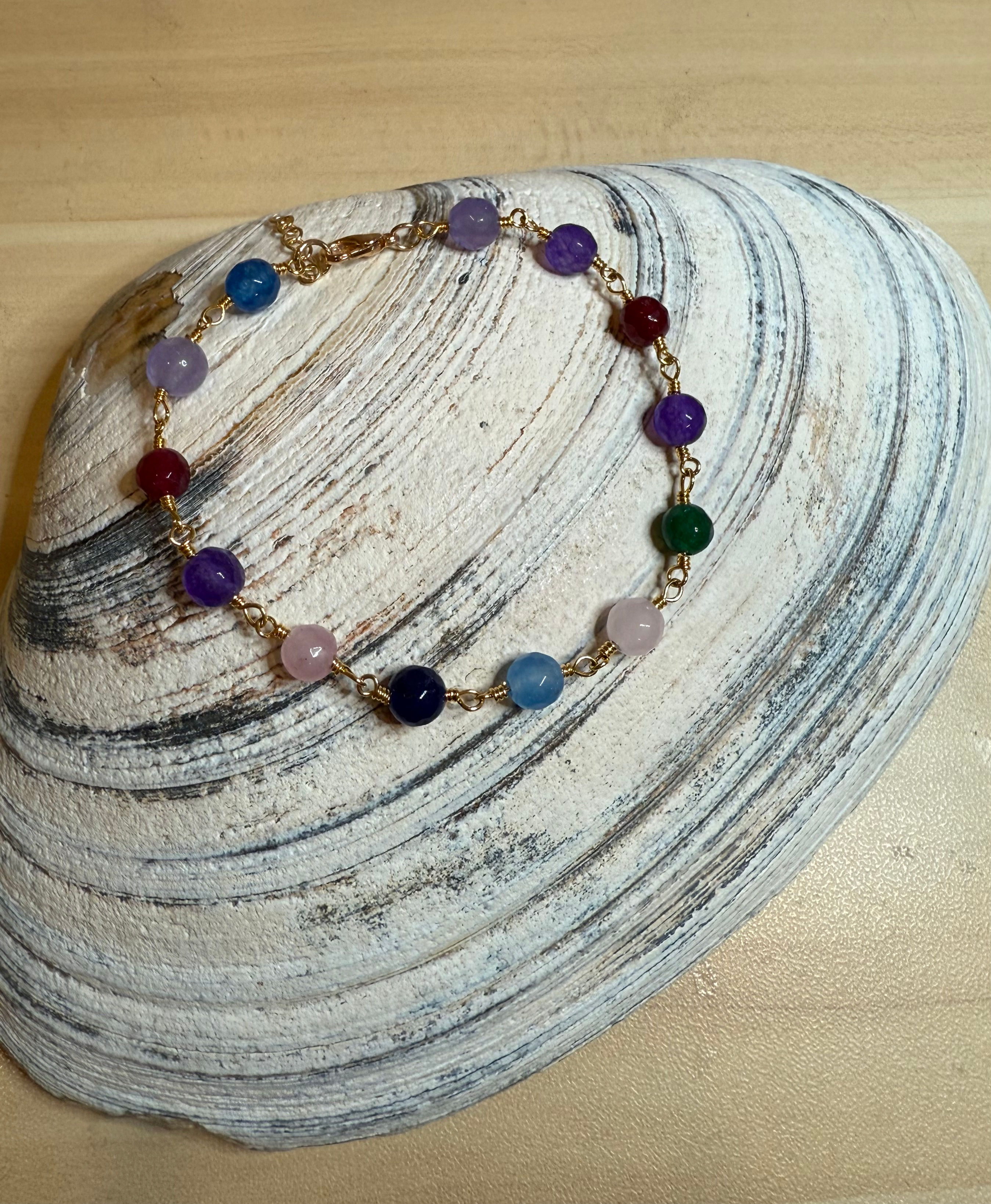 Gold Gemstone Bracelet