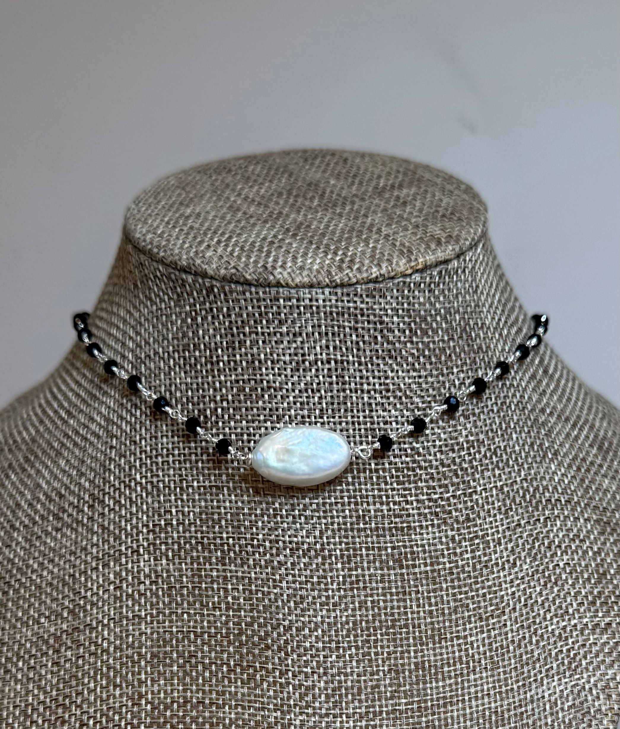 Pearl Necklace on Silver