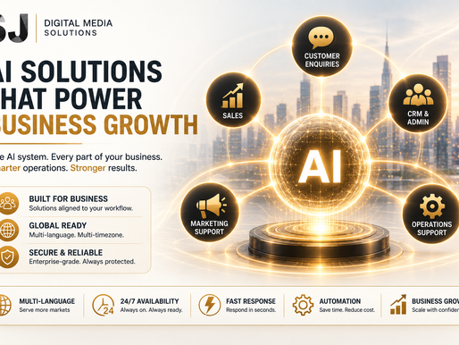 What AI solutions does SJ Digital Media Solutions provide?