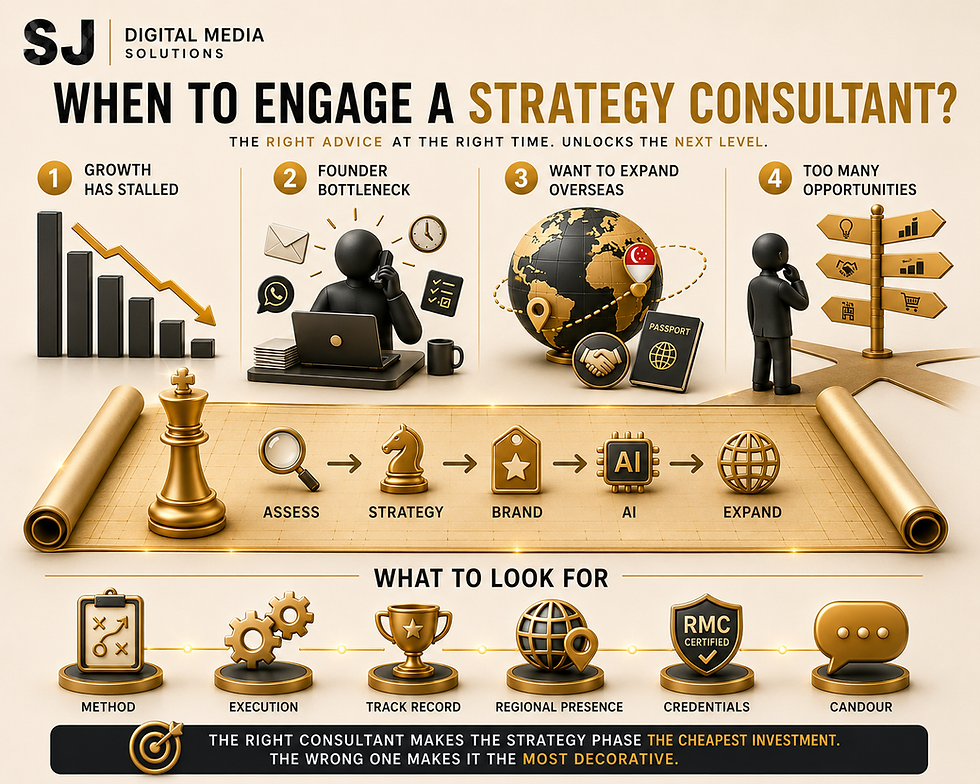 When should an SME engage a strategy consultant and what should they look for?