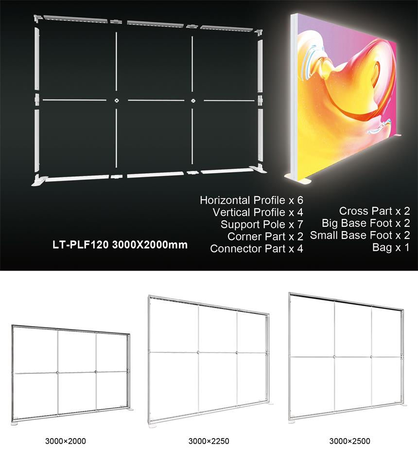 Thumbnail: 3000mm SEGPRO Plastic Stand Lightbox Backdrop
