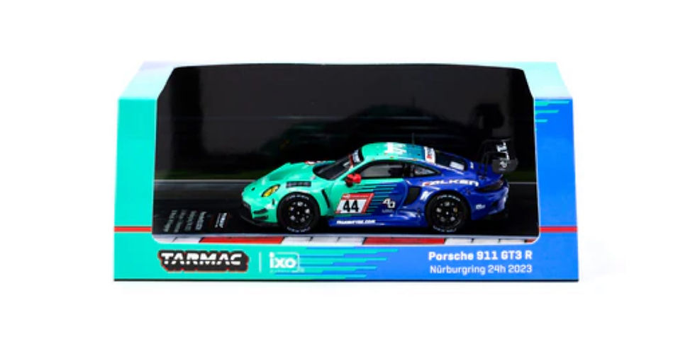 Tarmac Works X iXO Models 1/64 Porsche 911 GT3 R Nürburgring 24h 2023 #44