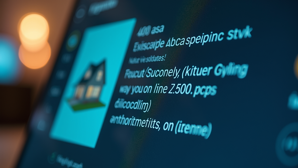 Close-up view of a digital screen showing AI-generated property listing description