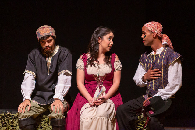 Left is Roselo meeting Julia for the first time while the suitor, Otavio, listens to their flirtations powerless