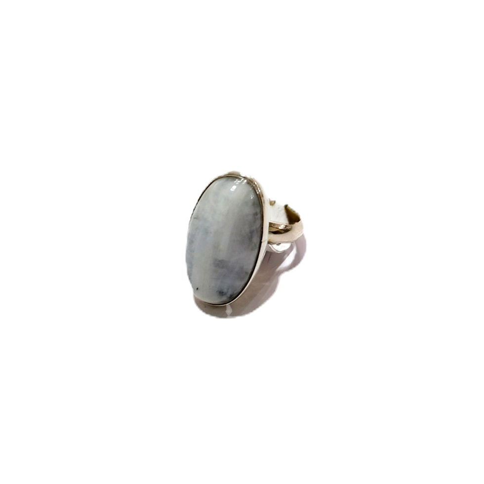 Miniatura: Anillo de Labradorita Blanca