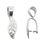 Thumbnail: 14 x 5.5mm Sterling Silver Leaf Pendant Mount - Pack of 1/ 10
