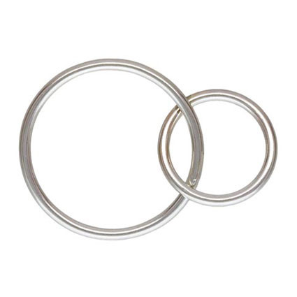 10 Interlocking Rings 15mm - 10mm Interlocking Rings - Sterling Silver | Yoursilver