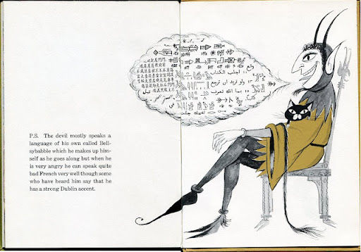 Figura 5. James Joyce, The Cat and the Devil (NY: Dood & Mead 1964), ilustração Richard Erdoes