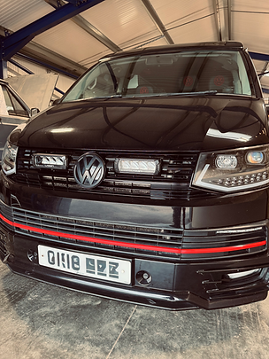 Lazer lamp grille integration kit installed on VW Transporter T6 in Bexhill, East Sussex.