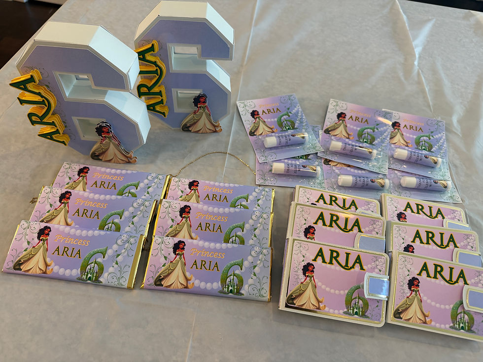 Princess theme party favors