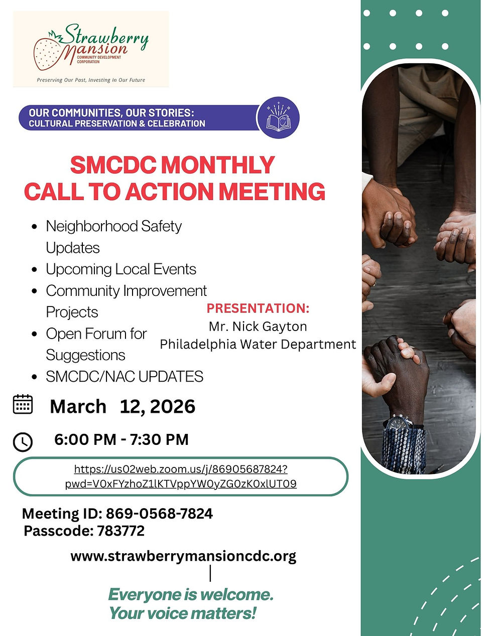 SMCDC Monthly Call to Action Meeting