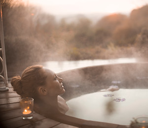 Woman in Hot Tub