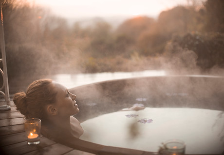 Woman in Hot Tub