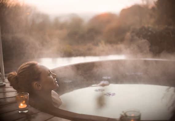 Woman in Hot Tub