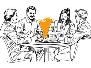 Leadership team balancing business growth, culture, and professionalisation through structured collaboration