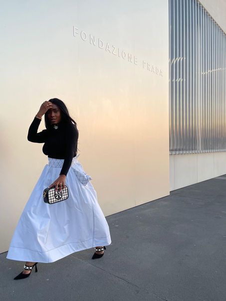 Cockatil with Tory Burch in Milan.