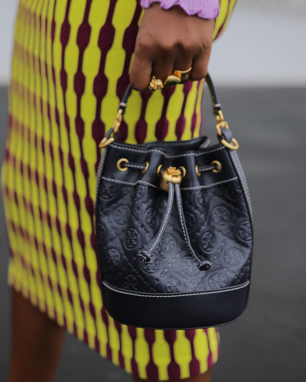 Nippy Cooper TORY BURCH T MONOGRAM BUCKET BAG