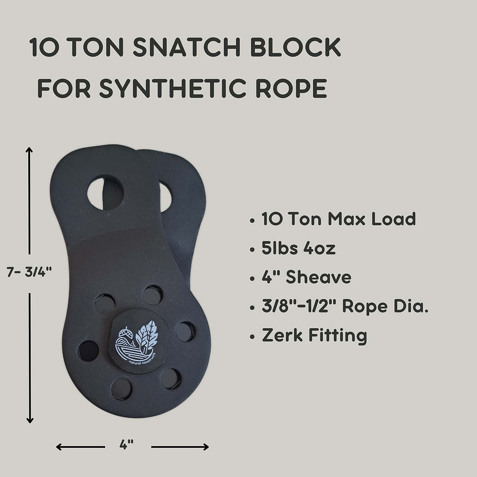 Snatch Block - Synthetic Rope | Natural Constructs 1