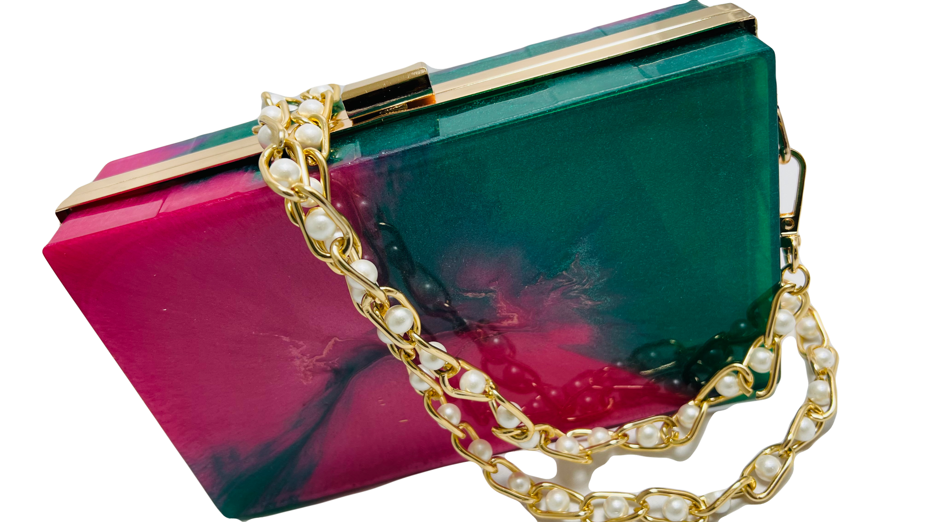 Pink & Green Clutch