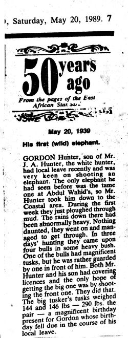 East African Standard, May 1939