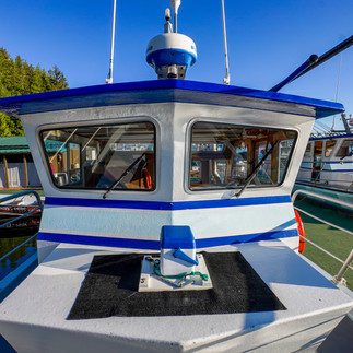 the bow of the boats used to catch fish in alaska