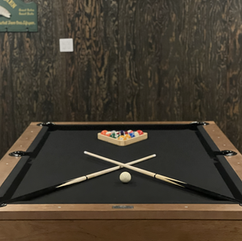 a photo of the pool table available at the best fishing lodge in Alaska for non fishers